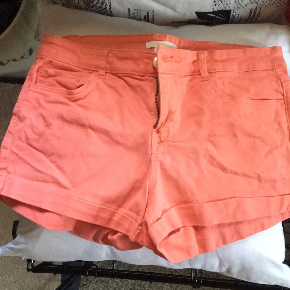 Peach colored, H&M shorts